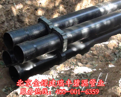 北京卢沟桥工地地埋热浸塑钢管施工现场